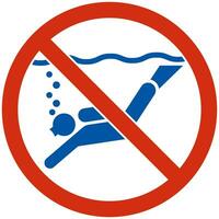 Wasser Sicherheit Zeichen Aufmerksamkeit, Nein Unterwasser Ausrüstung vektor