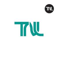 brev tnl monogram logotyp design vektor