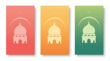 islamisch Moschee Ramadan kareem minimal Banner vektor