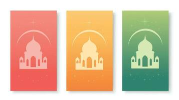 islamic moské ramadan kareem minimal baner vektor