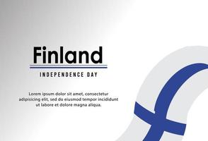 glücklicher unabhängigkeitstag von finnland. Vorlage, Hintergrund. Vektor-Illustration vektor