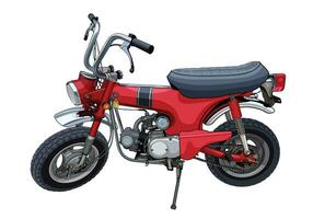klassisch Motorrad 70er Jahre Vektor zum Hintergrund Design, isoliert Weiß Hintergrund.