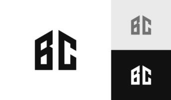 Brief bc mit Haus gestalten Logo Design vektor