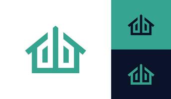 Brief db Haus Logo Design vektor