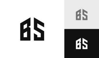 Brief bs mit Haus gestalten Logo Design vektor