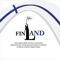 Finlands självständighetsdag. mall, bakgrund. vektor illustration