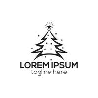 Weihnachten Baum Logo Konzept isoliert Vektor Vorlage Illustration zum Geschäft und Unternehmen