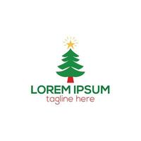 Weihnachten Baum Logo Konzept isoliert Vektor Vorlage Illustration zum Geschäft und Unternehmen