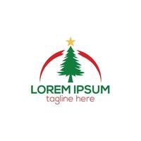 Weihnachten Baum Logo Konzept isoliert Vektor Vorlage Illustration zum Geschäft und Unternehmen