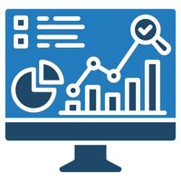 data analys ikon linje vektor illustration