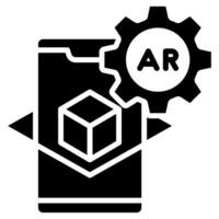 ar Entwicklung Symbol Linie Vektor Illustration