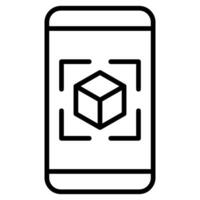 ar App Symbol Linie Vektor Illustration