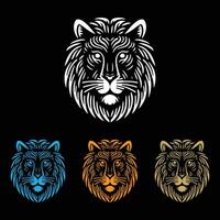 Löwe Logo Vektor, Katze Logo, Löwe Gesicht Vektor, Katze Gesicht Vektor