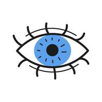 Blau Auge mit Wimpern Vektor Illustration