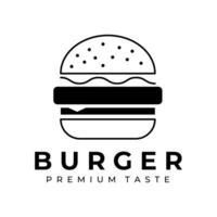 burger logotyp årgång vektor illustration design. ikon, hamburgare design