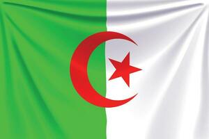 tillbaka flagga algeriet vektor