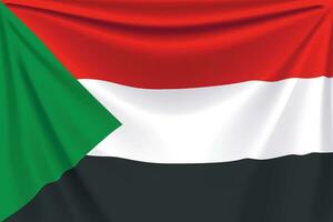 tillbaka flagga sudan vektor