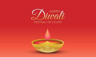 vacker glad diwali festival firande bakgrundsdesign. vektor