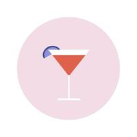 Symbol Cocktail im modern eben Stil Design. Vektor Illustration.