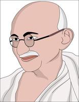 Gandhi Jayanti - Vektorzeichenillustration von Gandhiji. vektor