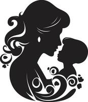 zärtlich Blumen- Liebe mütterlicherseits Emblem Naturen Herz Umarmung Blumen- Logo vektor
