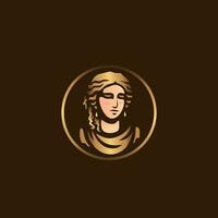 Athena das Göttin Vektor Logo Illustration Design