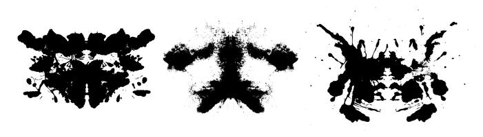 Rorschach inkblot test symmetriska abstrakta bläck fläckar