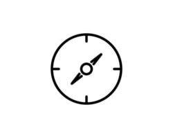 kompass linje ikon, disposition vektor tecken, linjär stil piktogram isolerad på vitt. navigationssymbol, logotypillustration. redigerbar stroke.