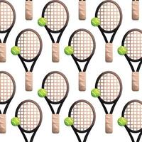 Tennis Schläger und Ball Muster vektor