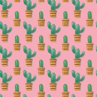 Kaktus nahtloses Muster vektor