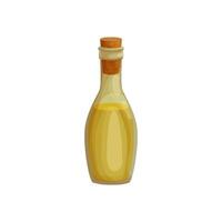 Glas Flasche von wesentlich Öl oder Heilung Balsam im Karikatur Stil. Aromatherapie Öl zum Spa, kulinarisch und Parfümerie. Vietnamesisch Balsam. Symbol zum Webseite Design, Verpackung vektor