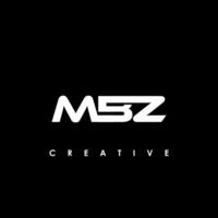 mbz Brief Initiale Logo Design Vorlage Vektor Illustration