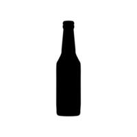 Bier Flasche Symbol isoliert auf Weiß Hintergrund. Glas Alkohol trinken Flasche Zeichen, Vektor Illustration.