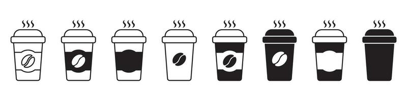 Papier Kaffee Tasse Symbol. heiß Kaffee Tasse Vektor Symbol isoliert auf Weiß Hintergrund.