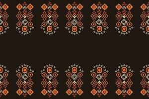 etnisk geometrisk tyg mönster korsa stitch.ikat broderi etnisk orientalisk pixel mönster brun bakgrund. abstrakt, vektor, illustration. textur, kläder, halsduk, dekoration, matta, siden tapet. vektor