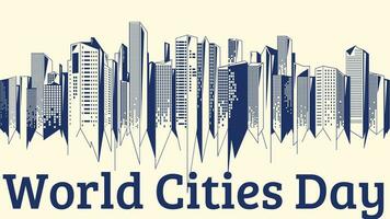 Welt Städte Tag vektor
