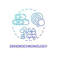 2d Gradient Dendrochronologie Symbol, einfach isoliert Vektor, Klima Metriken dünn Linie Illustration. vektor