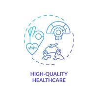 2d Gradient hoch Qualität Gesundheitswesen Symbol, einfach isoliert Vektor, medizinisch Tourismus dünn Linie Illustration. vektor