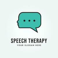 Rede Therapie Logo Design Vektor Vorlage Illustration