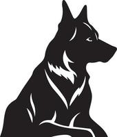Hund Vektor Silhouette Illustration schwarz Farbe 4
