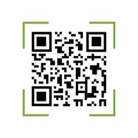 QR-Code im Grün rahmen. einfach Vektor Element von Identifizierung