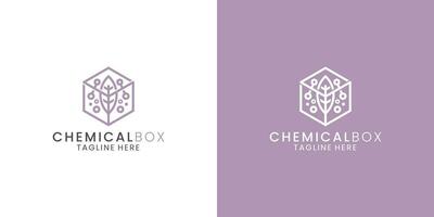 chemisch Box kreativ Logo Design Vorlage vektor