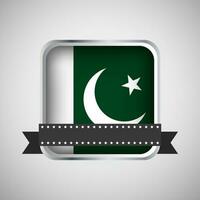 vektor runda baner med pakistan flagga