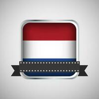Vektor runden Banner mit Niederlande Flagge