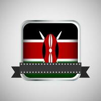 Vektor runden Banner mit Kenia Flagge