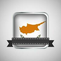 Vektor runden Banner mit Zypern Flagge
