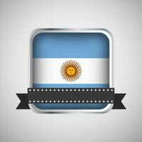 vektor runda baner med argentina flagga