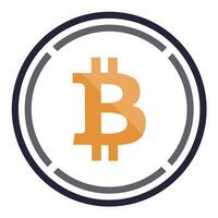 eingewickelt Bitcoin wbtc Zeichen Symbol Kryptowährung Logo, Münze Symbol isoliert auf Weiß Hintergrund. Vektor Illustration.