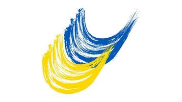 ukrainska nationell flagga i grunge stil vektor