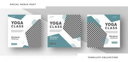 modern Yoga Klasse Banner Vorlage zum Meditation Sozial Medien Post Yoga Tag oder Yoga Klasse Förderung. Profi Vektor